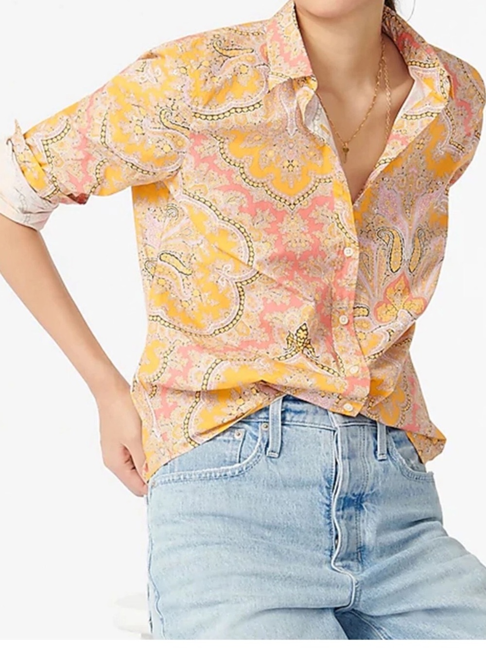J.Crew Collection Slim Perfect Shirt N Ratti  Paisley